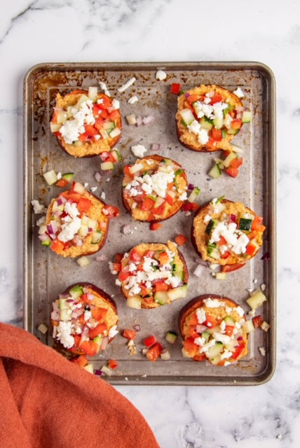 Hummus Sweet Potato Bites
