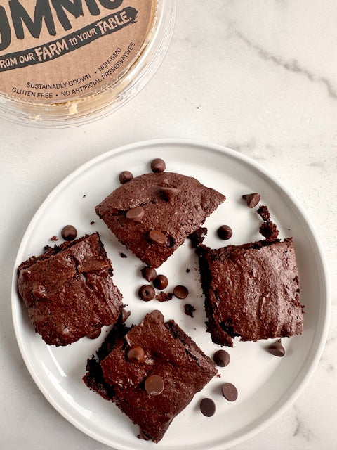 Fudgy Hummus Brownies (Gluten Free, Vegan)