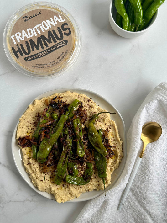 Hummus & Blistered Shishito Peppers