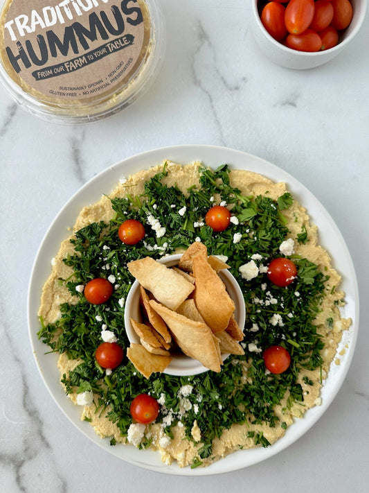 Holiday Hummus Wreath