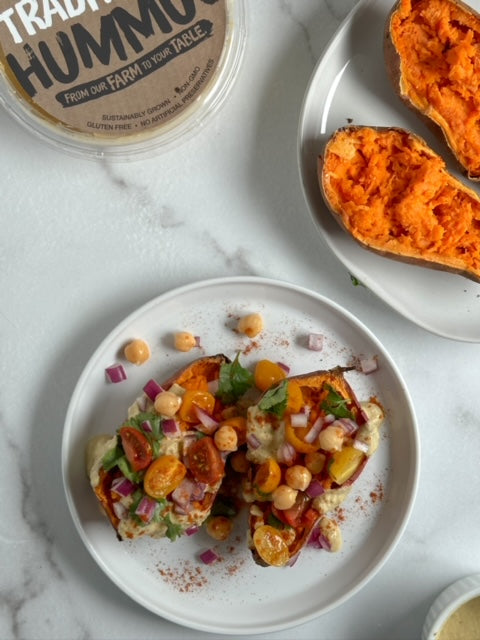 Mediterranean Stuffed Sweet Potatoes