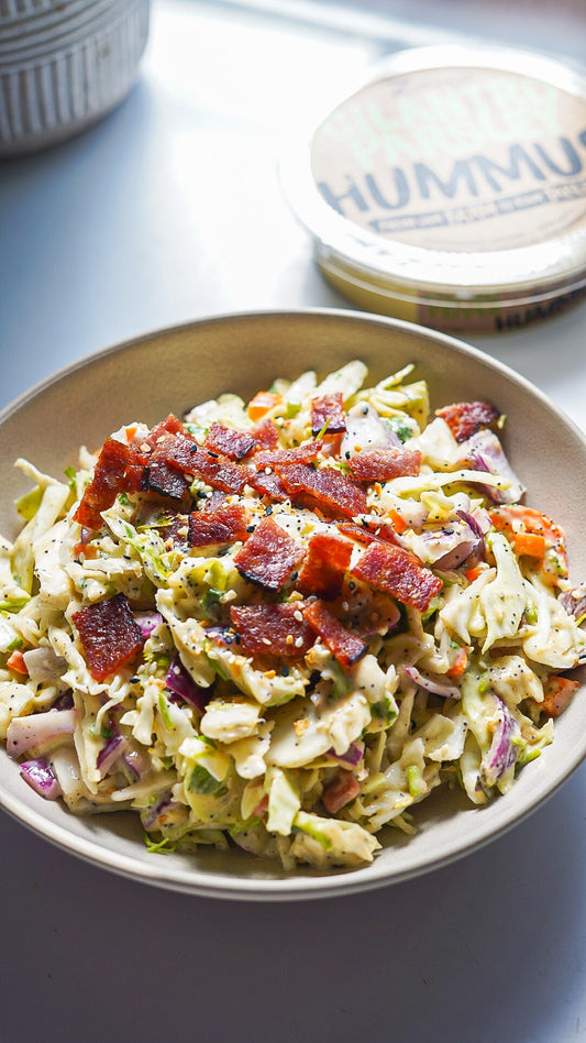 Parsley Bacon Hummus Coleslaw